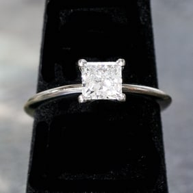 Tiffany & Company Platinum Natural Diamond Engagement Ring, Size 6.5