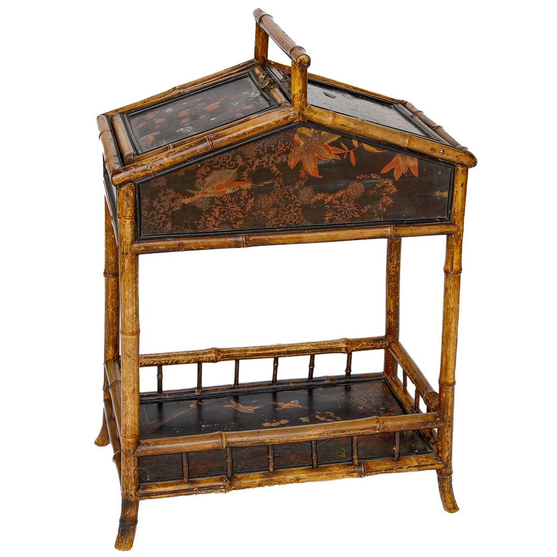 Late 19th C. French Bamboo Sewing Table (1 of 9)