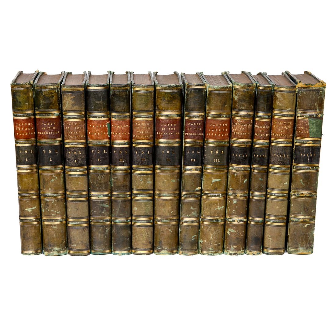 Collection of George Stanley Faber Leather Bound Books, Thirteen Total Volumes (1 of 4)