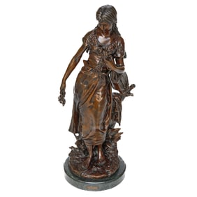 After Hippolyte Moreau (France, 1832-1927) Bronze Sculpture