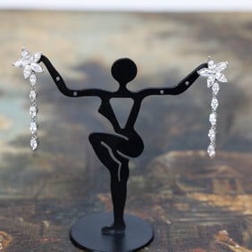 Platinum Natural Diamond Earrings