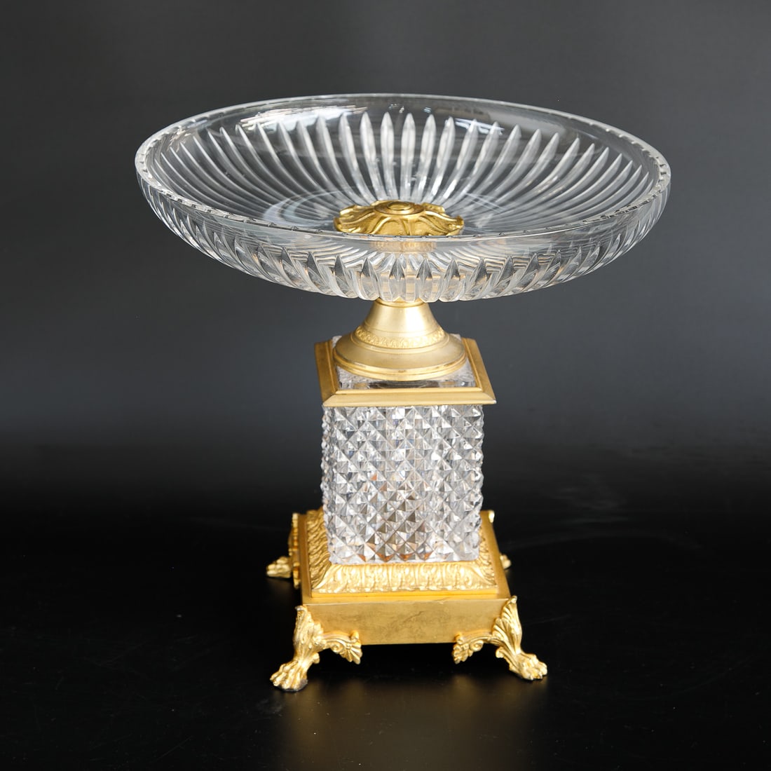 French Louis XVI Style Bronze Ormolu Mounted Glass Centerpiece (1 of 5)