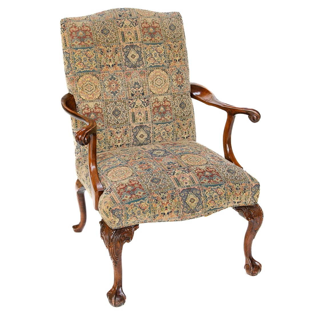 Antique Chippendale Mahogany Arm Chair (1 of 8)