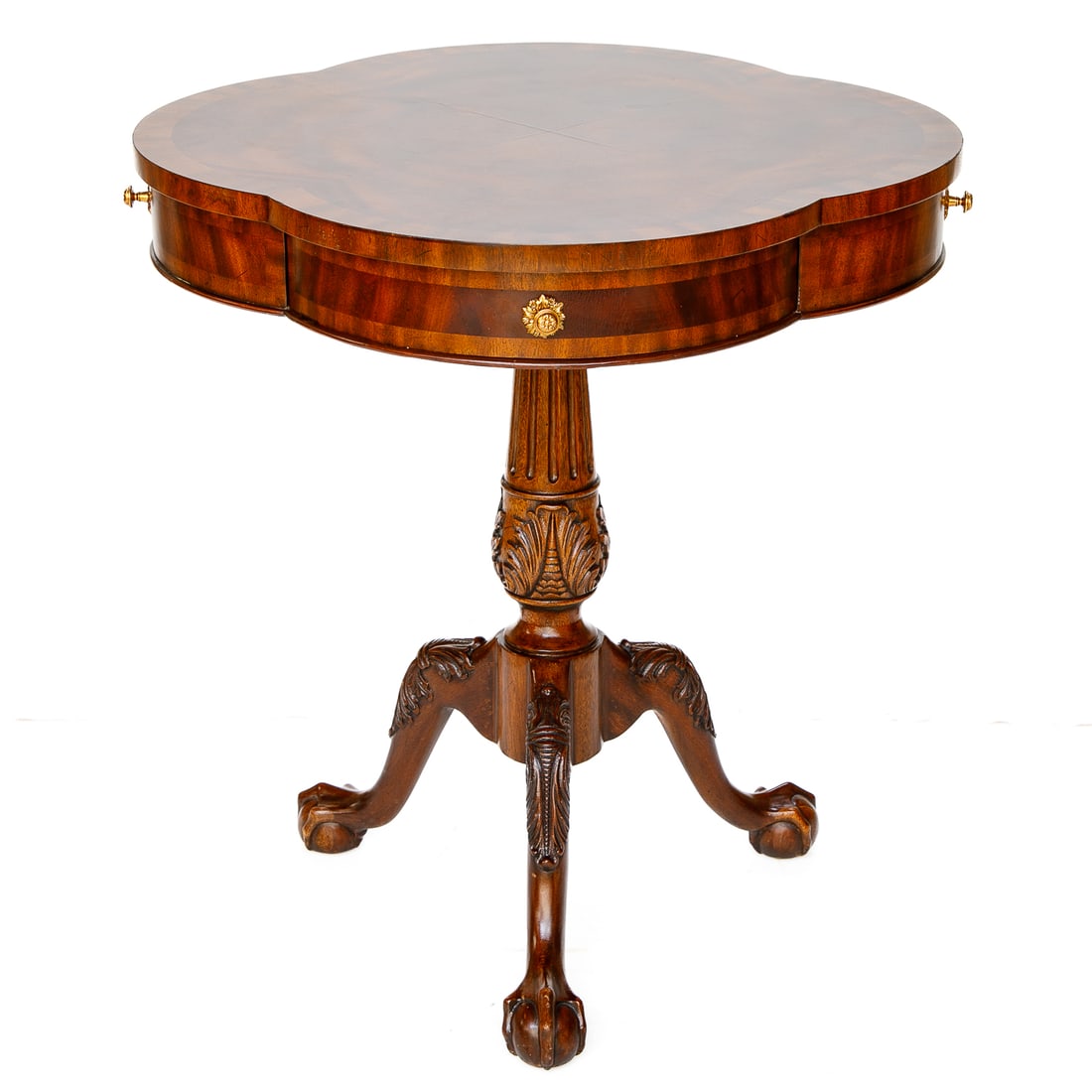 Vintage Maitland-Smith Quatre Foil Shaped Mahogany Side Table (1 of 8)