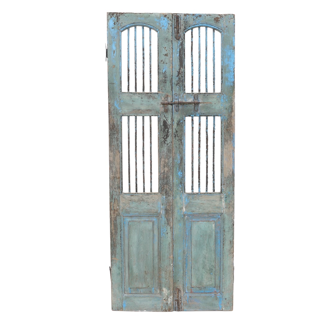 Antique Indian Wooden and Iron Garden Gate Doors, Pair (1 of 7)