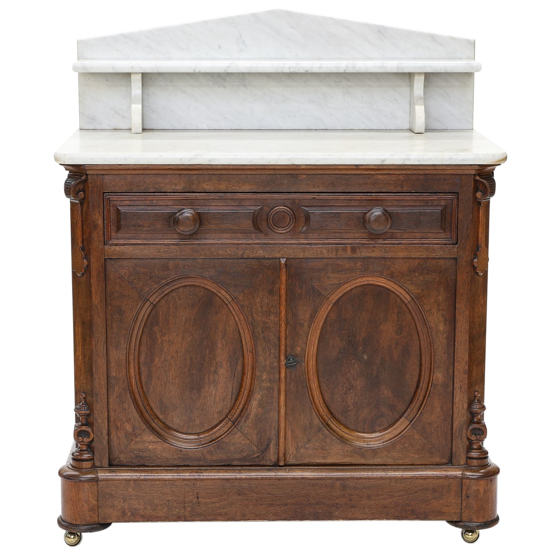 19th C. Walnut and Burl Walnut Washstand (1 of 11)