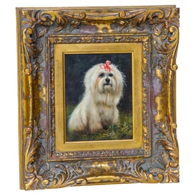 Dog Portrait, Oil on Artist Board