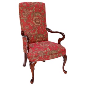 Crystal Furniture Company Mahogany Goose Neck Arm Chair