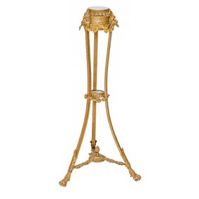 Vintage Louis XVI Style Brass Plant Stand