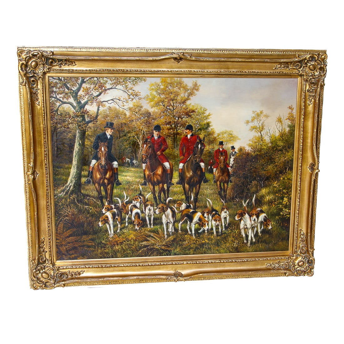 Hunt Scene, Oil on Canvas (1 of 4)