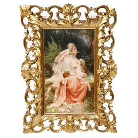 Antique KPM Hand Painted Porcelain Plaque