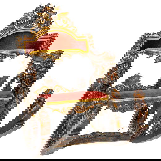 19th C. Carved Italian Venetian Gondola Style Rocking Chair