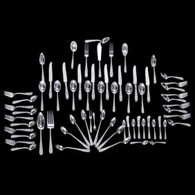 S. Kirk and Sons Sterling Silver Repousse Flatware, 66 Total Pieces