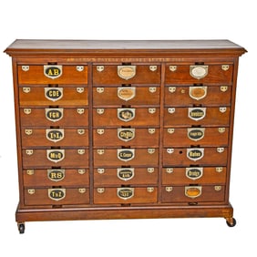 Amberg's Patent Cabinet Letter File Document Cabinet