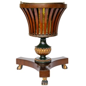 Late 19th C. English Mahogany Regency Style Planter