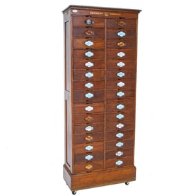 Antique American Filing Cabinet Oak Document Cabinet