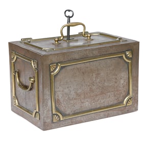 19th C. English Metal Strongbox/Safe