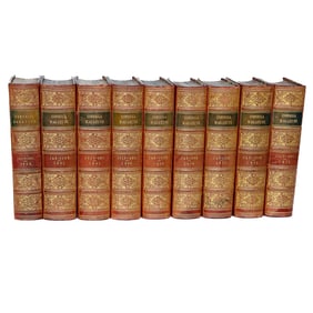 Group of Cornhill Magazine Leather Bound Books, Nine Total Volumes