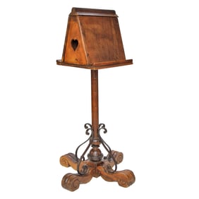 Late 19th C. French Cherry Double Side Lectern/Music Stand
