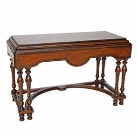 Vintage John-Richard Acacia Wood Inlaid Console Table