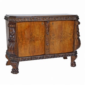 Late 19th C. Carved Walnut Italian Buffet/Server