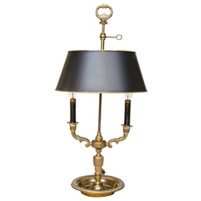 Vintage Brass Bouillotte Lamp