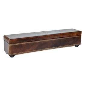 Chocolate Brown Leather Rectangular Box