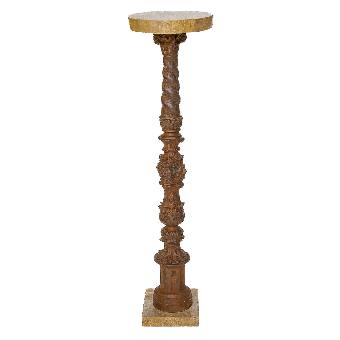 Vintage French Iron and Stone Pedestal (1 of 9)