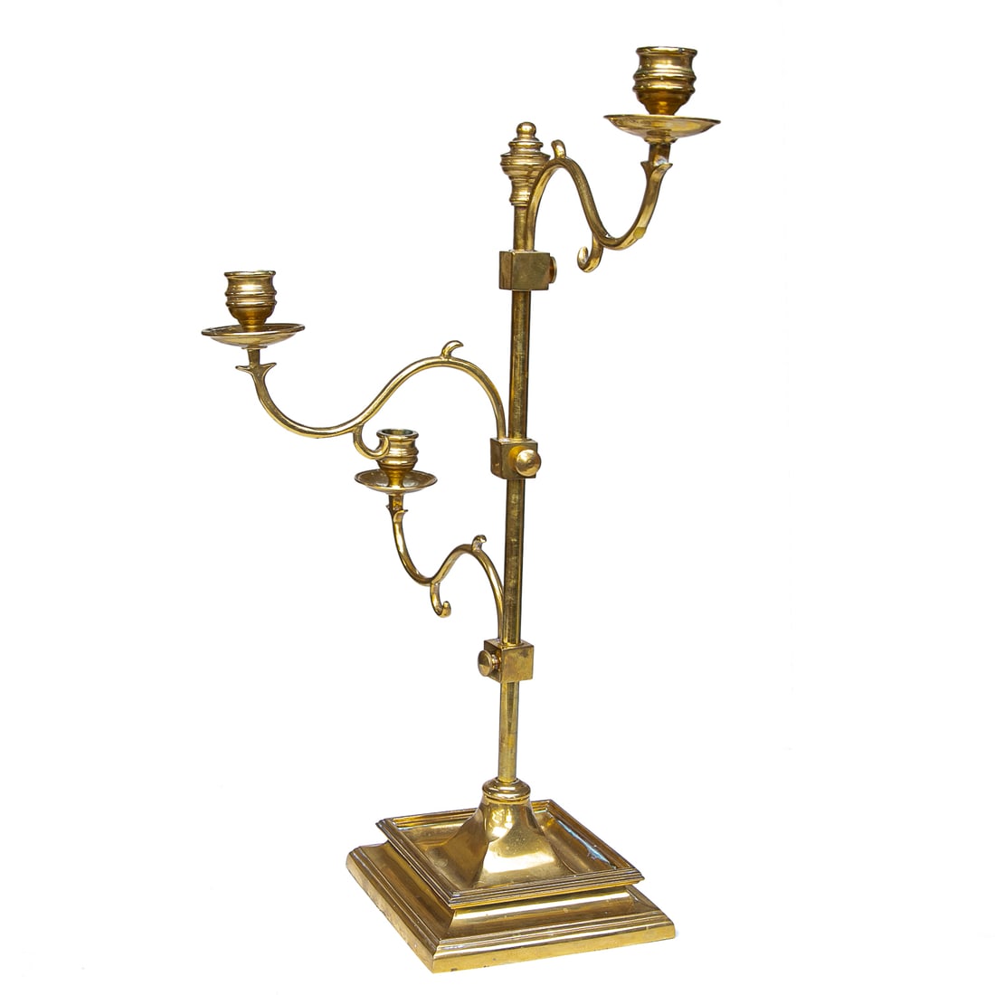 Vintage Brass Three Branch Candelabra - 3