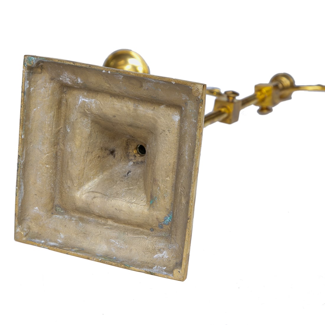 Vintage Brass Three Branch Candelabra - 4