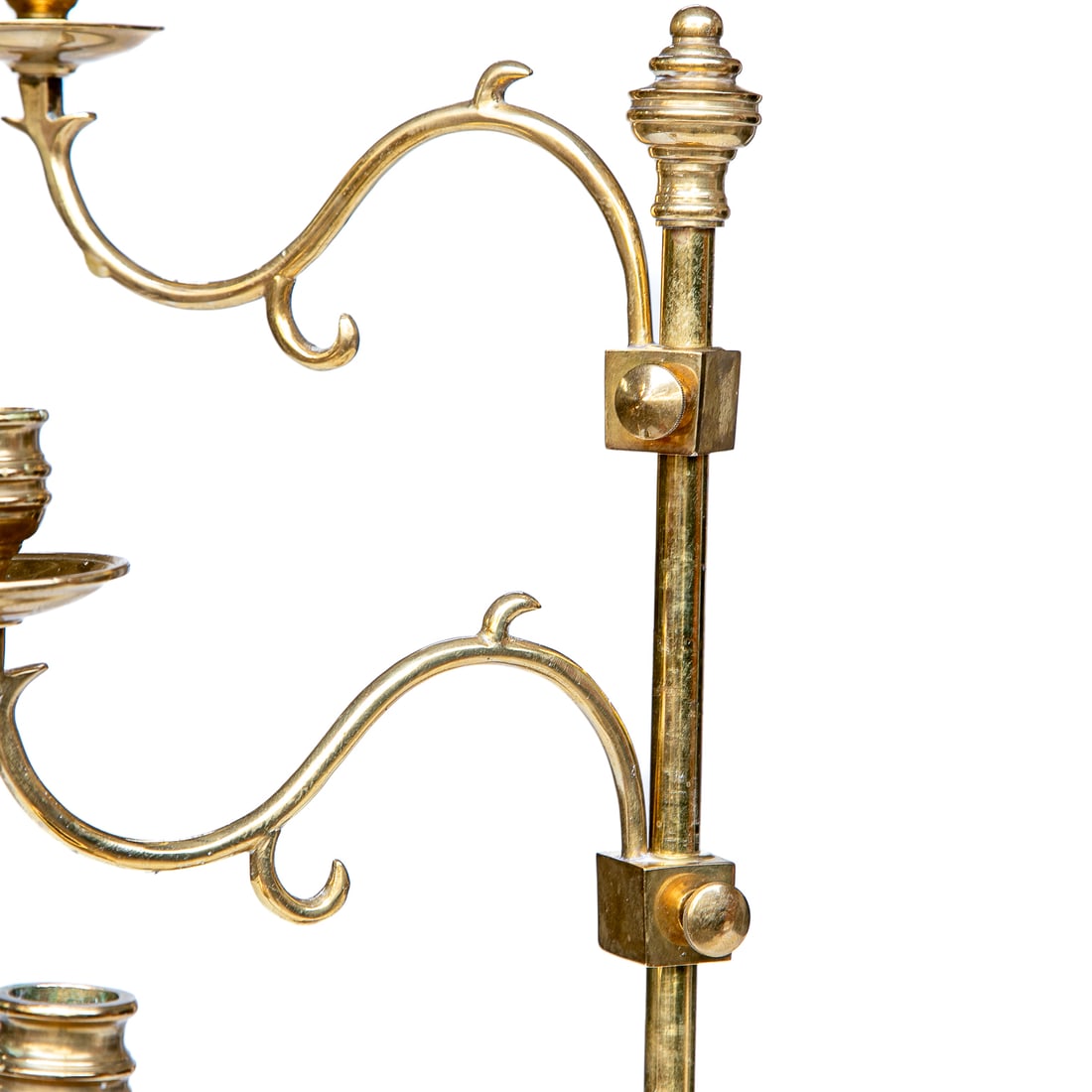 Vintage Brass Three Branch Candelabra - 5