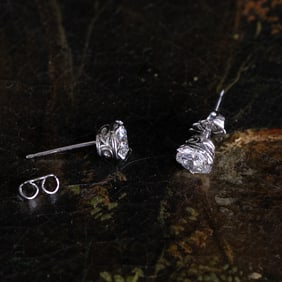 Platinum Natural Diamond Stud Earrings