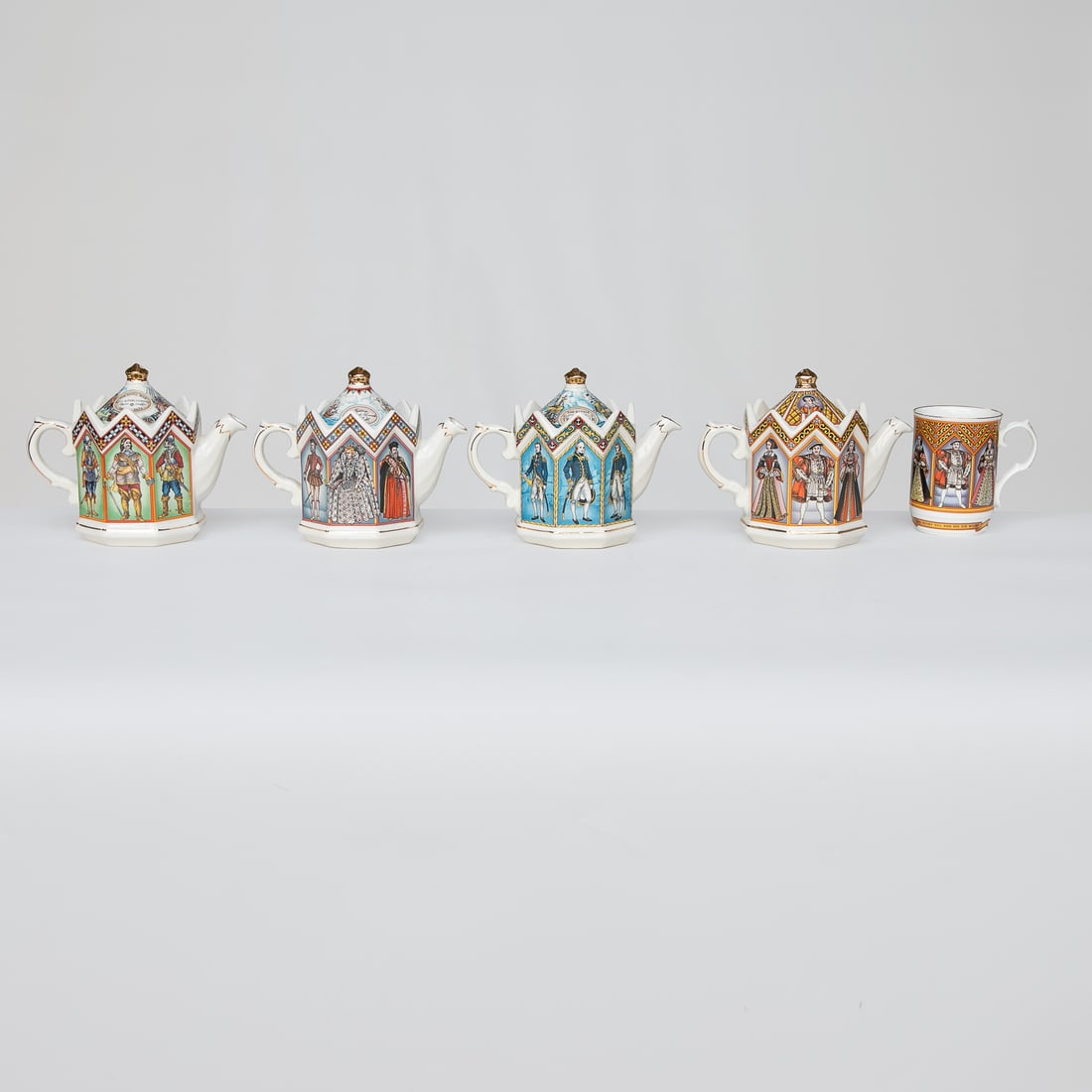 Vintage Sadler English Porcelain Minster Collections Tea Items, Five Total Pieces (1 of 9)