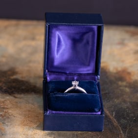 Tiffany & Co. Platinum Natural Diamond Engagement Ring, Size 6.5