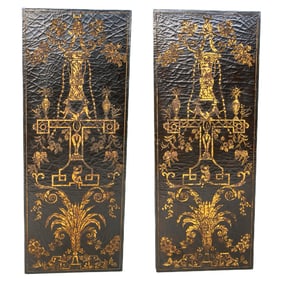 Vintage Maitland-Smith Coromandel Lacquered Hanging Wall Panels, Pair