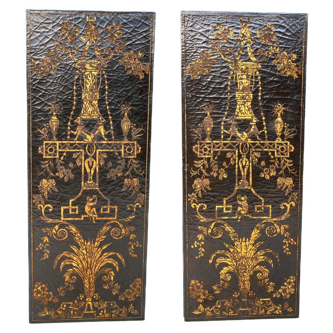 Vintage Maitland-Smith Coromandel Lacquered Hanging Wall Panels, Pair (1 of 7)