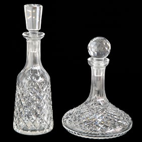 Vintage Waterford Crystal Decanters, Two Total