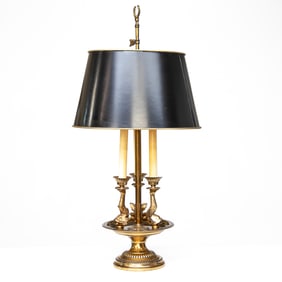 Vintage Brass Bouillotte Table Lamp