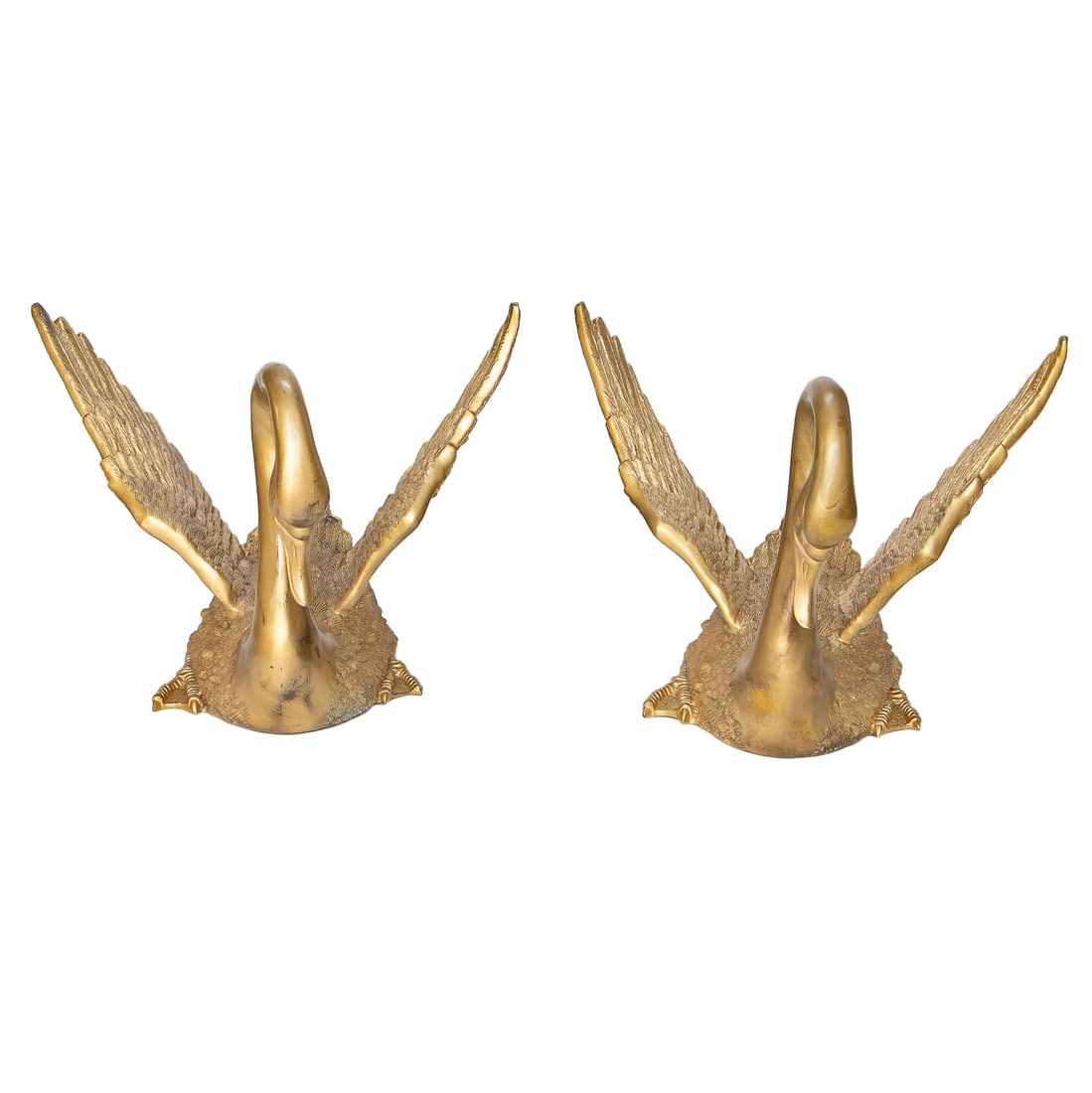 Gilt Mixed Metal Swan Table Bases, Pair (1 of 8)