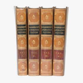 Group of Goldsmith's Animated Nature Leather Bound Books, Four Total