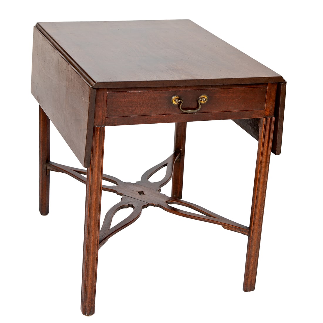 Late 19th C. English Mahogany Pembroke Style Side Table (1 of 8)