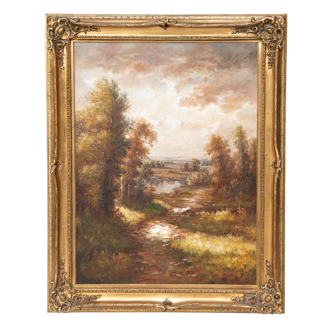 Landscape Scene, Oil on Canvas (1 of 4)