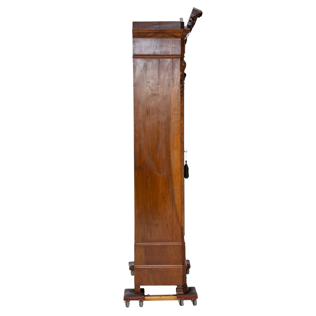 Late 19th C. French Walnut and Burl Walnut Napoleon III Style Mirror Door Armoire, - 3