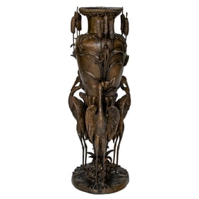 Fabulous Vintage Japanese Meiji Style Bronze Urn/Planter