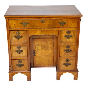 19th C. English Mahogany Georgian Style Kneehole Desk