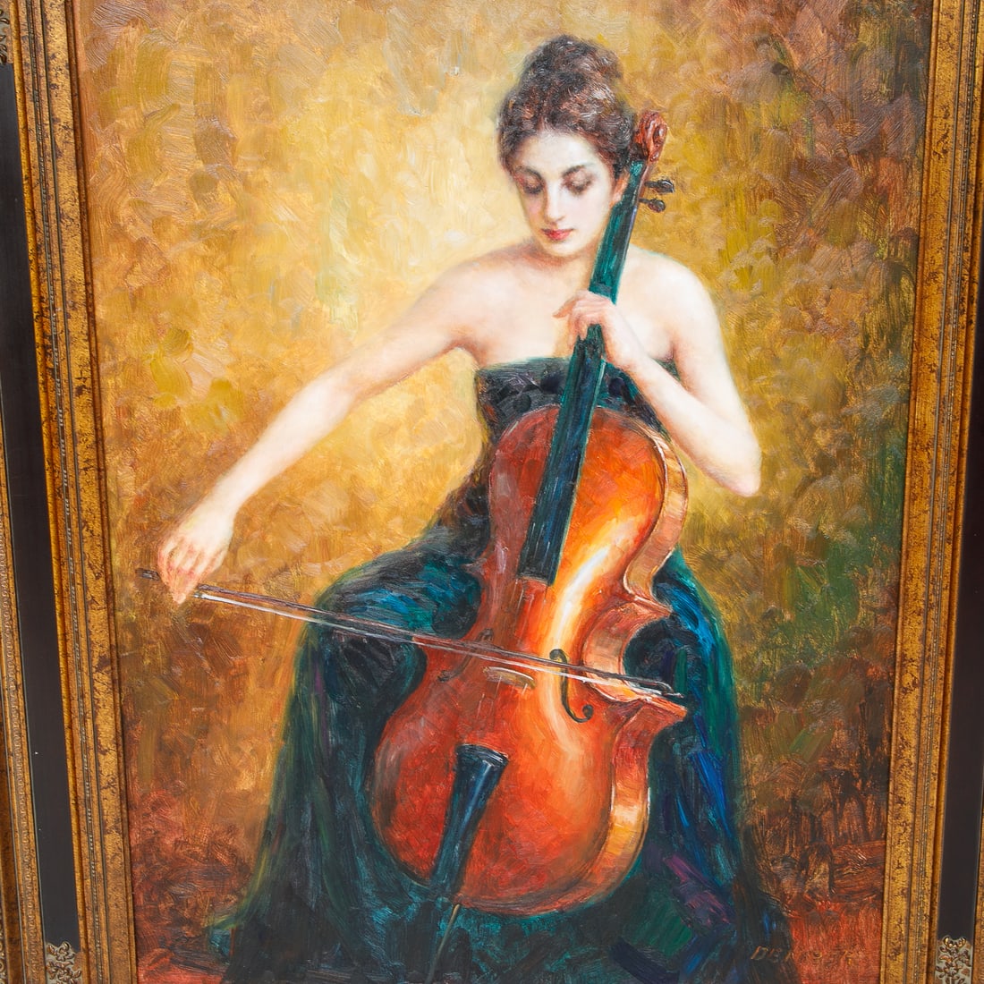 Cello Performer, Oil on Canvas - 2