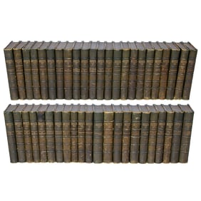 19th C. Sir Walter Scott's Waverley Novels Leather Bound Books, 45 Volumes (of 48)