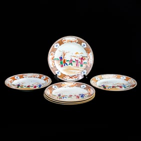 Late 18th/Early 19th C. Chinese Export Porcelain Plates, Six Total