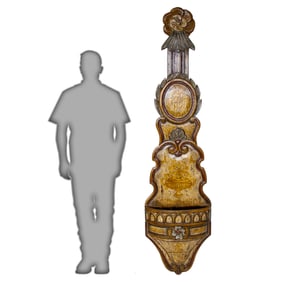 Vintage Carved and Painted Hanging Wall Planter