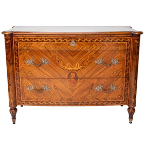 Vintage Cabiate Co Italian House of Rho Mobili D'Epoch Inlaid Commode